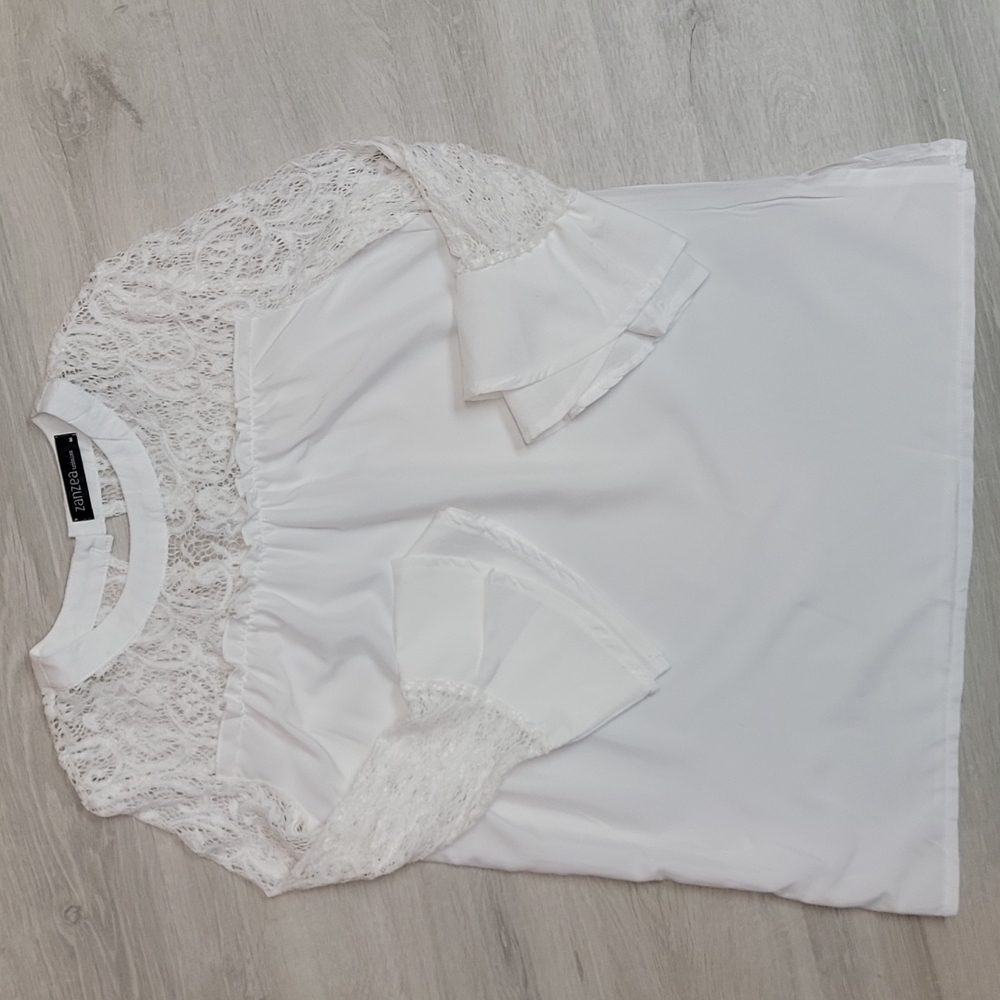 ZanZea Collection Bohemian style ladies Medium white long sleeve Chiffon [36]